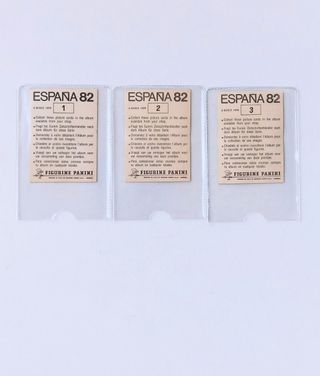 CROMOS MUNDIAL ESPAÑA 82 PANINI NUMEROS 1 - 2 - 3