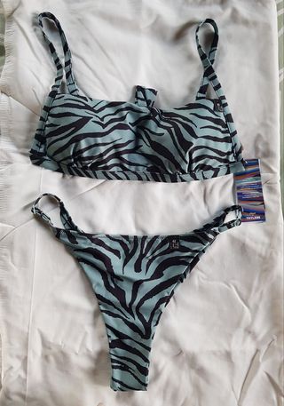 Bikini estampado cebra Etam