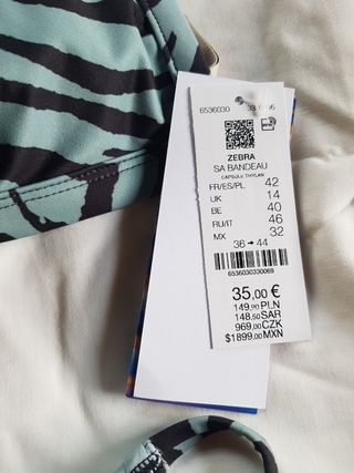 Bikini estampado cebra Etam