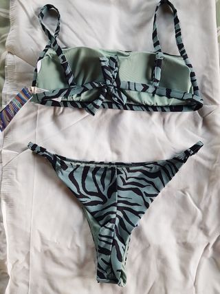 Bikini estampado cebra Etam