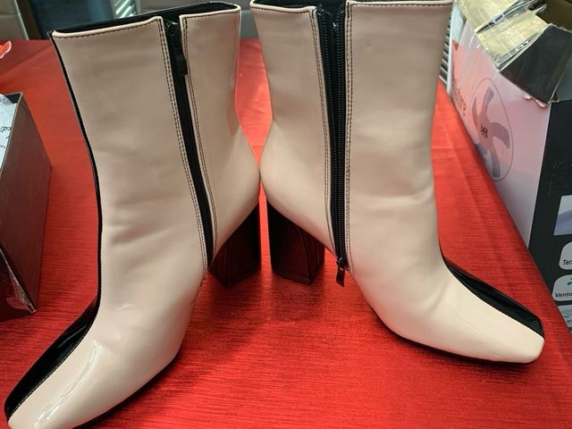 Stivali bicolore rosa&nero