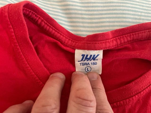 Camiseta roja gimnasio talla L