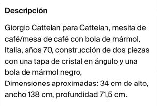 Mesa de diseño años 70s