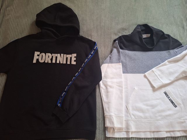 2 Sudaderas Niño 11-12: Fortnite y regalo la otra