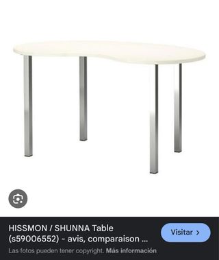 Mesa tablero blanco HISSMON/SHUNNA IKEA 
