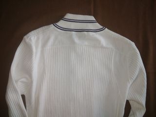 Cardigan maglia ragazzo tg L bianca - cerniera -