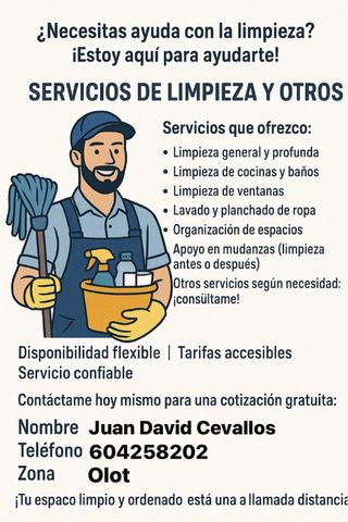 Servicios limpieza: casas, oficinas