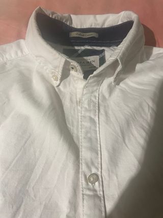 Camisa Oxford blanca hombre talla 20
