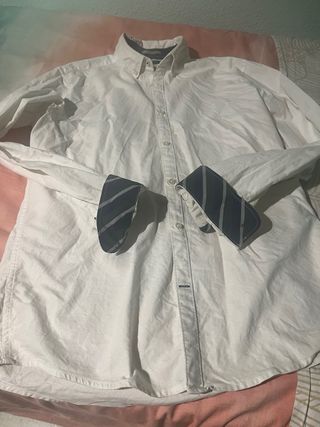 Camisa Oxford blanca hombre talla 20