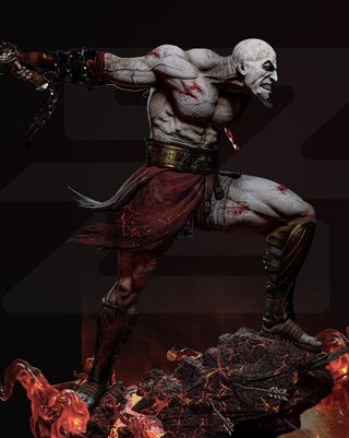 KRATOS figura del videojuego god of war pintada
