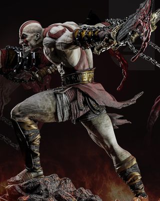 KRATOS figura del videojuego god of war pintada