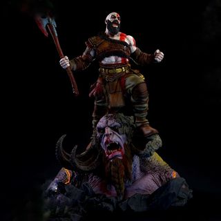KRATOS figura del videojuego god of war pintada