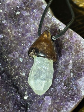 Ciondolo Bacca Quarzo Ialino