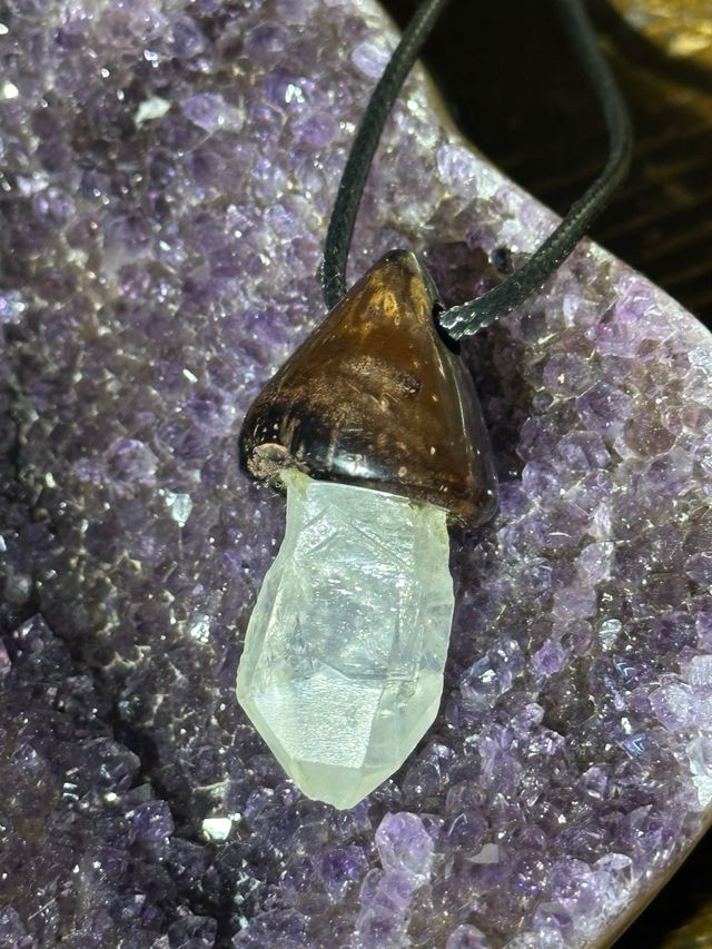 Ciondolo Bacca Quarzo Ialino