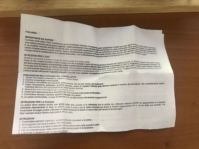 Set grill da tavolo in pietra Pedrini Design