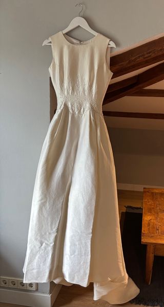 Vestido novia de seda