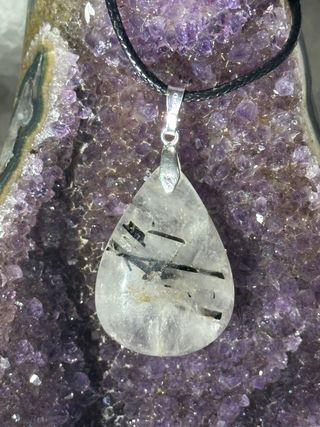 Ciondolo Quarzo Tormalinato