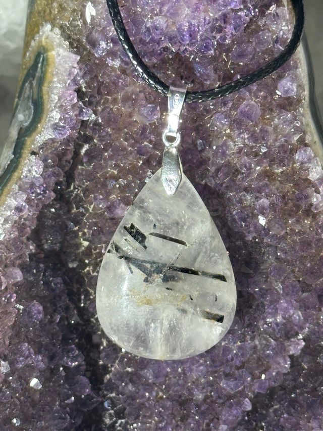 Ciondolo Quarzo Tormalinato