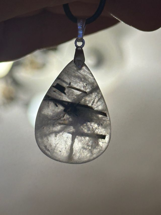 Ciondolo Quarzo Tormalinato