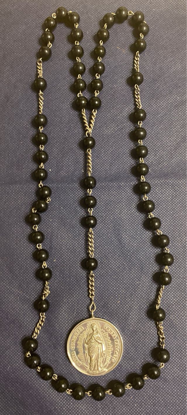 Rosario antico in guttapercha