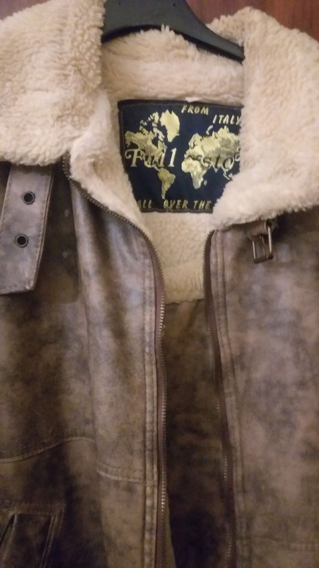 Giubbotto Full Six Marrone con Lucia beige