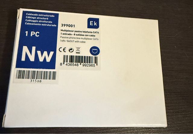 Multiplexor pasivo telefonía CAT6