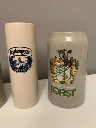 Set boccali da birra pubblicitari vintage