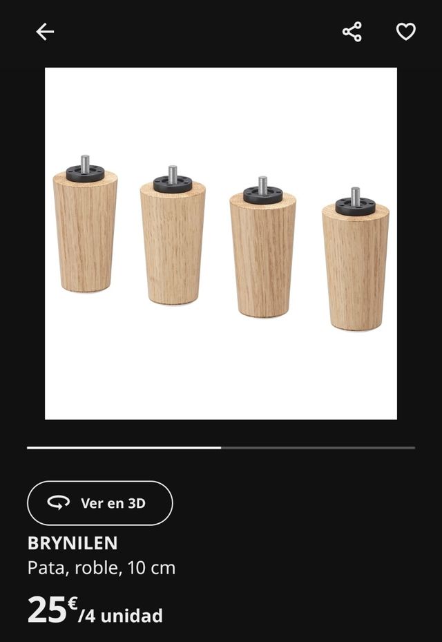 12 Pata madera Ikea