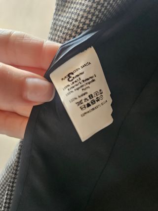 Blazer Purificación García - Negro/Gris - Talla 5