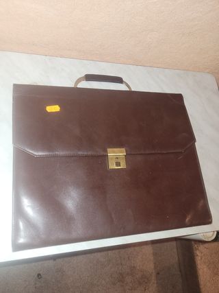Maletín Piel Marrón Vintage