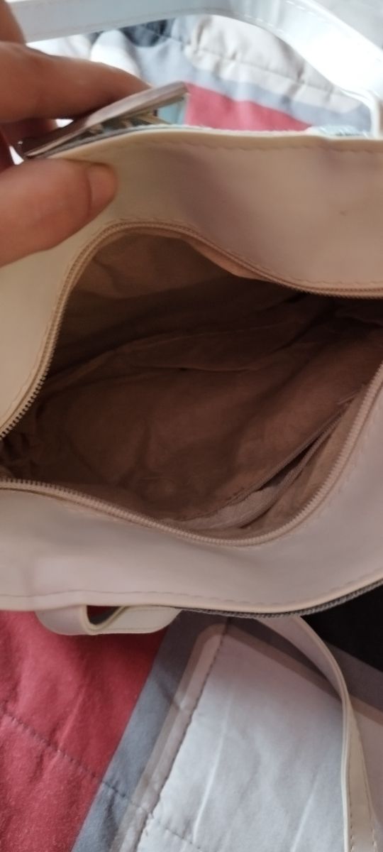 Bolso vaquero azul y blanco