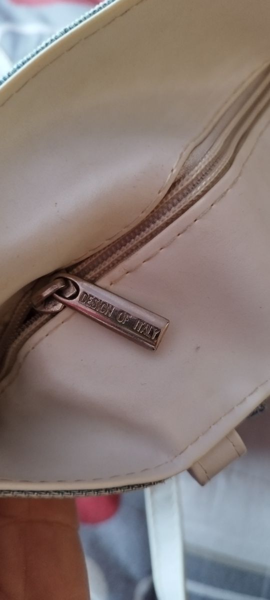 Bolso vaquero azul y blanco