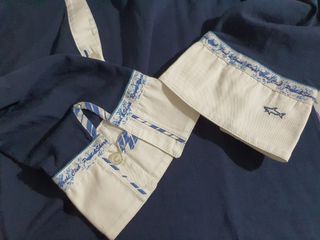 Polo Paul Shark blu con manica 3/4