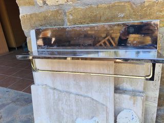 Estantería Baño Cromada con Toallero