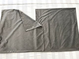 2 fundas de cojín 65x65 de terciopelo gris