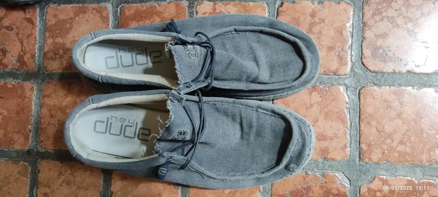 Hey Dude scarpe uomo grigio e blu usate