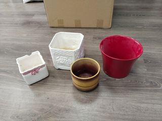 3 Tiestos Decorativos + 1 de regalo.