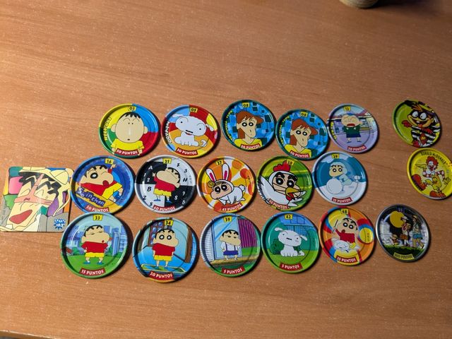 Tazos Shin Chan y Bollycao