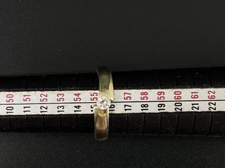 sortija oro 18k con piedra con circonita