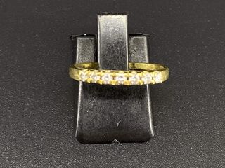 anillo oro 18k con piedra con circonita
