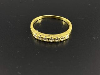 anillo oro 18k con piedra con circonita