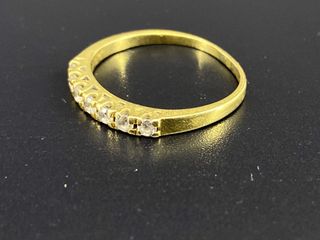 anillo oro 18k con piedra con circonita