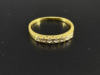 anillo oro 18k con piedra con circonita
