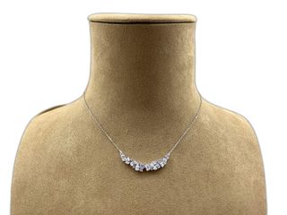 cadena plata 925mm con piedra con circonita 19 2.5cm