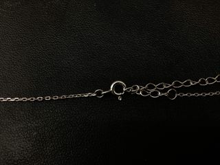 cadena plata 925mm con piedra con circonita 19 2.5cm
