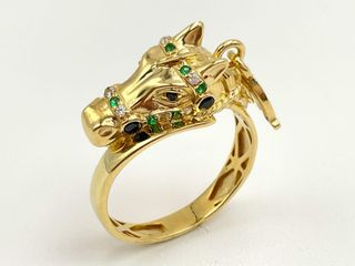 sortija oro 18k con circonita
