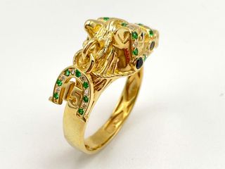 sortija oro 18k con circonita