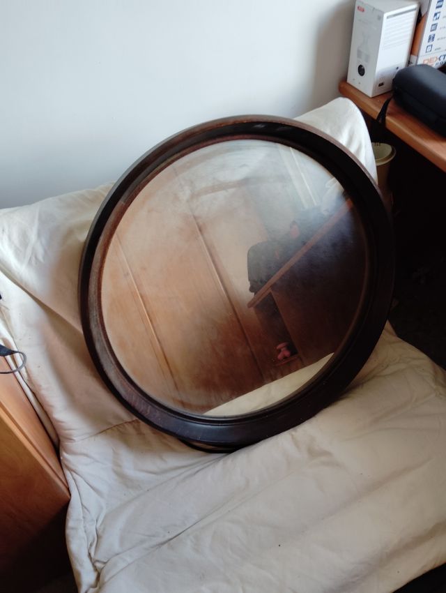 Espejo vintage madera marrón