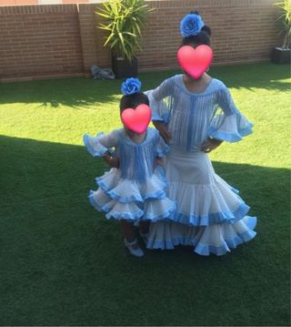 Trajes de Flamenca niña, varios colores.