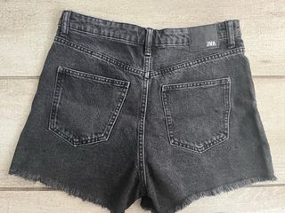 Shorts Zara negros tiro alto